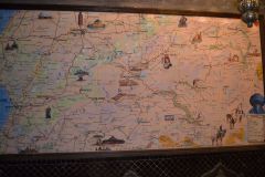 An excellent map of southern Morocco in a riad in Marrakech