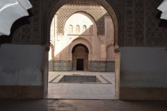 Inside the Ben Youssef Madrasa in Marrakech, Morocco
