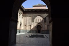 Inside the Ben Youssef Madrasa in Marrakech, Morocco