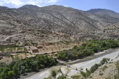 Landscape at the Tizi-n-Test pass between Marrakech and Taroudannt in Morocco