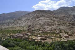 Landscape at the Tizi-n-Test pass between Marrakech and Taroudannt in Morocco