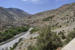 Landscape at the Tizi-n-Test pass between Marrakech and Taroudannt in Morocco