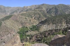 Landscape at the Tizi-n-Test pass between Marrakech and Taroudannt in Morocco
