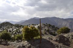 Landscape at the Tizi-n-Test pass between Marrakech and Taroudannt in Morocco