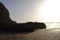 At the beach of Legzira near Sidi Ifni in Morocco