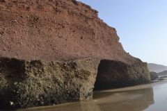 At the beach of Legzira near Sidi Ifni in Morocco