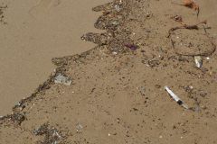 Plastic at the beach of Legzira near Sidi Ifni, Morocco