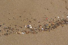 Plastic at the beach of Legzira near Sidi Ifni, Morocco