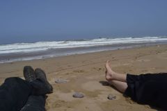 At the beach of Legzira near Sidi Ifni, Morocco