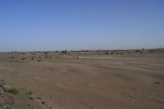 Sahara desert landscape at Mhamid, Morocco