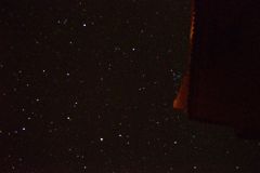 Stars on top of the roof on Kasbah Draa near Mhamid, Morocco