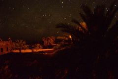 Stars on top of the roof on Kasbah Draa near Mhamid, Morocco