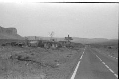 An old gast station in the desert of Morocco