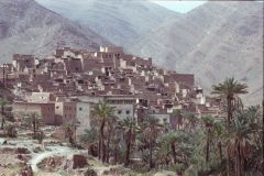 Clay buildings east of Tafraoute in the Anti Atlas, Morocco