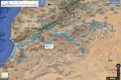 Route through Morocco in 2015