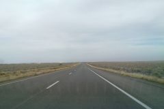 White Sands National Monument on the left in New Mexico, USA