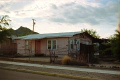 Old buildings in a village in the Sonora Desert in Arizona, USA