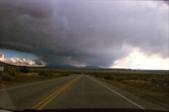 Flash Flood on the road before me in Utah, USA