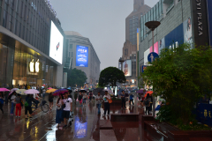 Street scene in the center of Shanghai, China