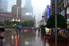 Street scene in the center of Shanghai, China