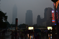 Street scene in the center of Shanghai, China