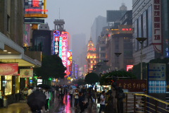 Street scene in the center of Shanghai, China