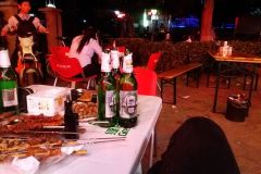 In an outdoor restaurant in Beijing, China