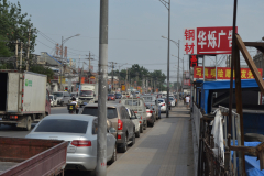 Street scene in an older suburb of Beijing, China