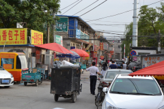 Street scene in an older suburb of Beijing, China