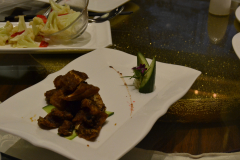 Real chinese food in a restaurant in Suzhou, China
