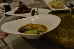 Real chinese food in a restaurant in Suzhou, China
