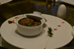 Real chinese food in a restaurant in Suzhou, China