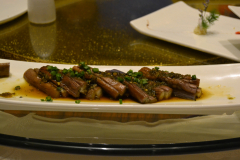Real chinese food in a restaurant in Suzhou, China