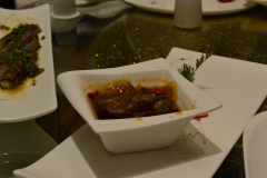 Real chinese food in a restaurant in Suzhou, China