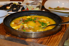 Real chinese food in a restaurant in Suzhou, China