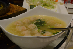 Real chinese food in a restaurant in Suzhou, China