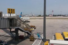 Waiting for the plane to Beijing at the Airport of Dalian, China
