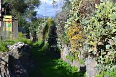 Old train track in Alcantara, Sicily, Italy