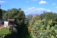 Old train track in Alcantara, Sicily, Italy