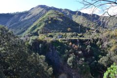 Views inside the Gole Alcantara Botanical and Geological Park, Sicily, Italy