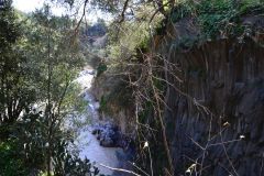 Views inside the Gole Alcantara Botanical and Geological Park, Sicily, Italy