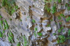 Views inside the Gole Alcantara Botanical and Geological Park, Sicily, Italy