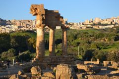 At the historic site of the Valley of Temples in Agrigent, Sicily, Italy