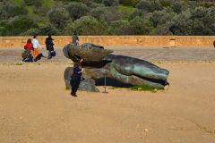 At the historic site of the Valley of Temples in Agrigent, Sicily, Italy