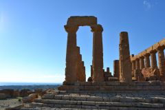 At the historic site of the Valley of Temples in Agrigent, Sicily, Italy