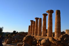 At the historic site of the Valley of Temples in Agrigent, Sicily, Italy
