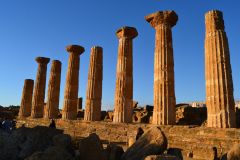 At the historic site of the Valley of Temples in Agrigent, Sicily, Italy