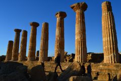 At the historic site of the Valley of Temples in Agrigent, Sicily, Italy