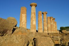 At the historic site of the Valley of Temples in Agrigent, Sicily, Italy