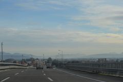 Landscape on the highway south of Rome, Italy